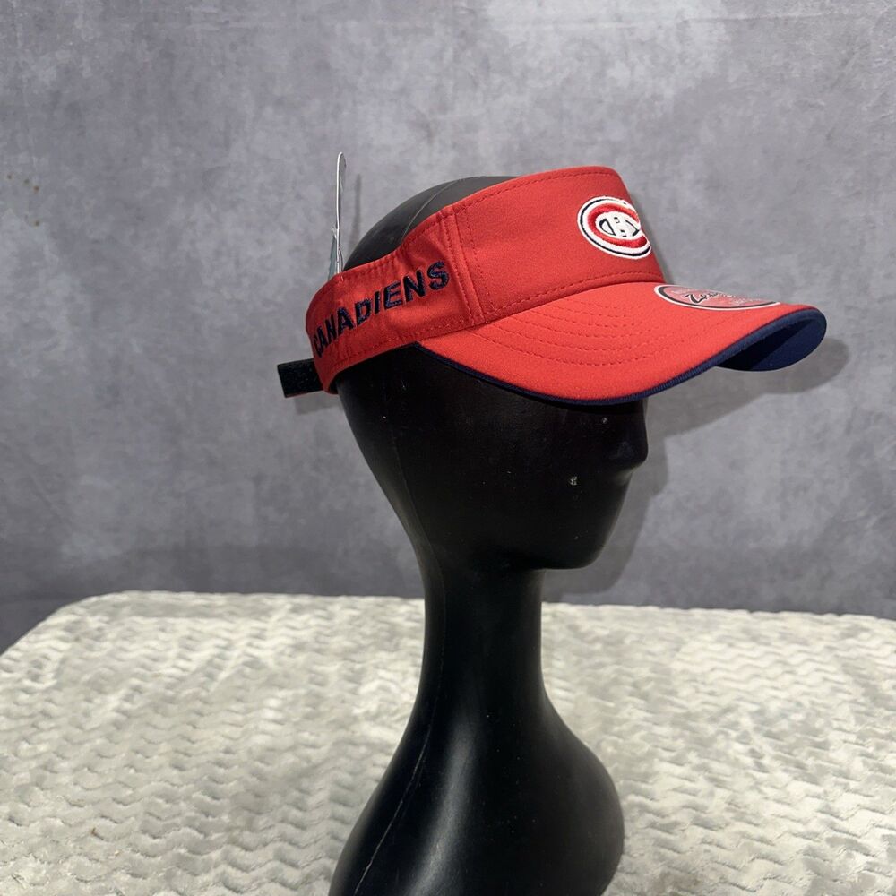 Montreal Canadiens ZEPHYR VISOR ADJUSTABLE NEW NHL HOCKEY Red Blue - Picture 2 of 6